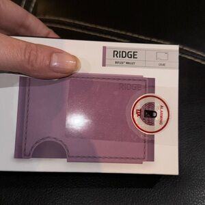 Ridge Lilac Card Holder leather biflex  wallet new HTF super cute